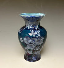 Load image into Gallery viewer, Crystalline Glazed Mini Vase in Atlantic Storm Blue 5
