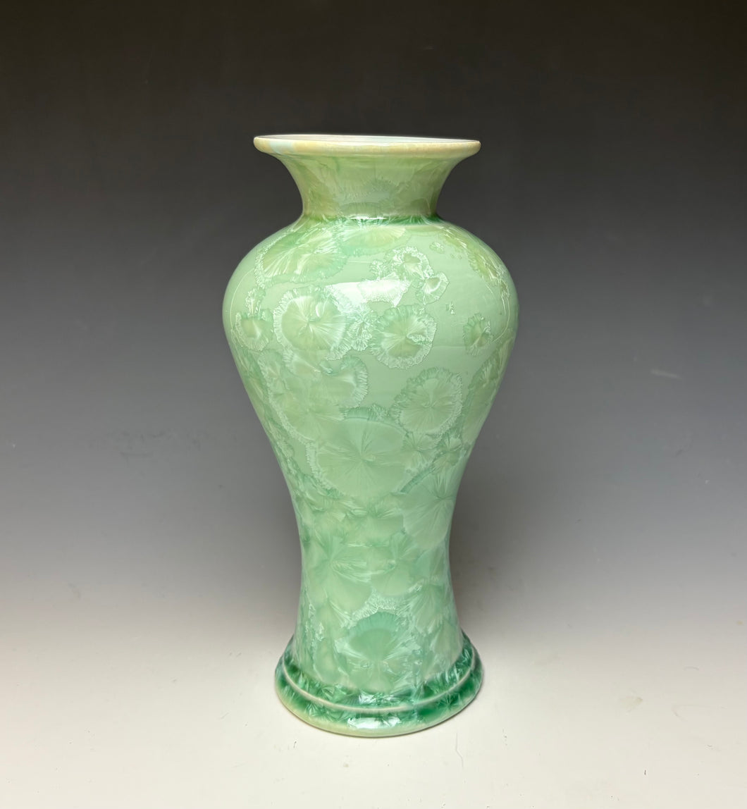 Crystalline Glazed Vase - Mint Green #3