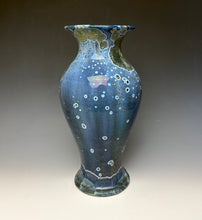 Load image into Gallery viewer, Cobalt Galaxy Crystalline Glazed Vase 3
