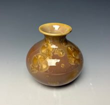 Load image into Gallery viewer, Iced Caramel Crystalline Glazed Vase
