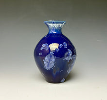 Load image into Gallery viewer, Winter Sky Blue Crystalline Glazed Mini Vase
