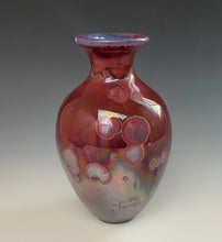Load image into Gallery viewer, Ruby Crystalline Glazed Mini Vase
