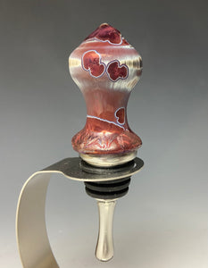 Crystalline Glazed Bottle Stopper- Ruby