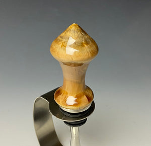 Crystalline Glazed Bottle Stopper- Iced Caramel