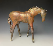 Load image into Gallery viewer, Copper Matte Raku Horse 844
