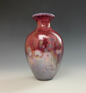 Ruby Crystalline Glazed Mini Vase