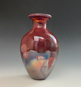 Ruby Crystalline Glazed Mini Vase