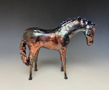 Load image into Gallery viewer, Blue Copper Raku Horse 846
