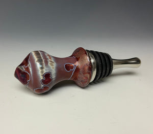 Crystalline Glazed Bottle Stopper- Ruby
