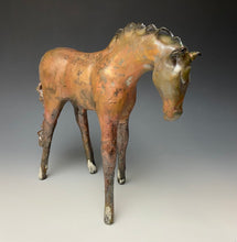 Load image into Gallery viewer, Copper Matte Raku Horse 844

