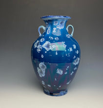Load image into Gallery viewer, Crystalline Glazed Amphora in Atlantic Storm Blue
