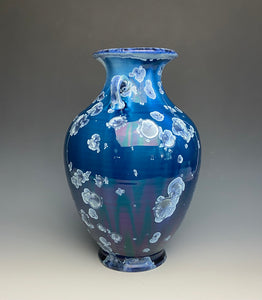 Crystalline Glazed Amphora in Atlantic Storm Blue