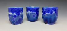 Load image into Gallery viewer, Winter Sky Blue Crystalline Sake Cup
