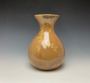 Iced Caramel Crystalline Glazed Vase