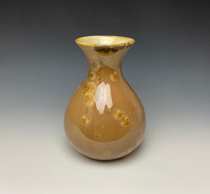 Iced Caramel Crystalline Glazed Vase