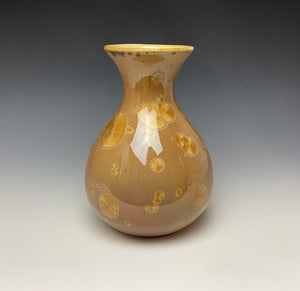 Iced Caramel Crystalline Glazed Vase