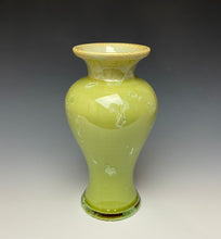 Load image into Gallery viewer, Olive Green Crystalline Glazed Vase
