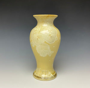 Light Yellow Crystalline Glazed Vase