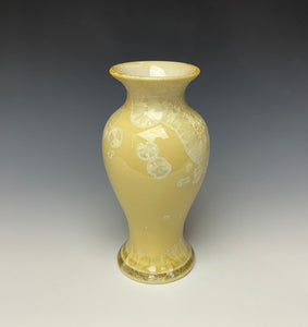 Light Yellow Crystalline Glazed Vase