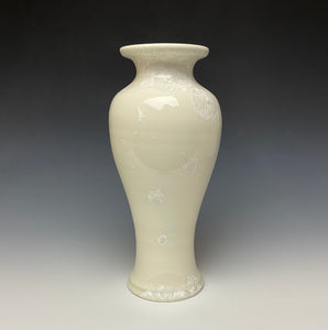 White Crystalline Glazed Vase 2