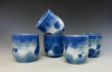 Load image into Gallery viewer, Atlantic Storm Blue Crystalline Sake Cup
