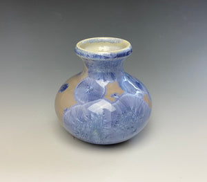 Periwinkle Crystalline Mini Vase