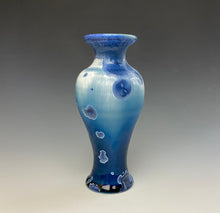 Load image into Gallery viewer, Crystalline Glazed Mini Vase in Atlantic Storm Blue 2
