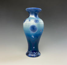 Load image into Gallery viewer, Crystalline Glazed Mini Vase in Atlantic Storm Blue 2
