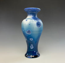 Load image into Gallery viewer, Crystalline Glazed Mini Vase in Atlantic Storm Blue 2
