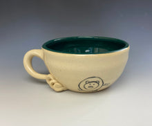 Load image into Gallery viewer, PIGGERY- Soup mug in Dark Blue Green
