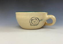 Load image into Gallery viewer, PIGGERY- Soup mug in Dark Blue Green
