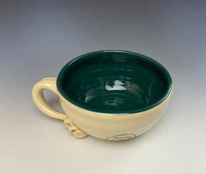 PIGGERY- Soup mug in Dark Blue Green