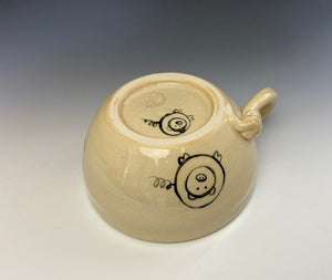 PIGGERY- Soup mug in Dark Blue Green