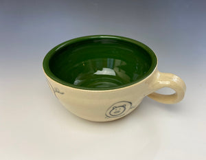 PIGGERY- Soup mug in Dark Green