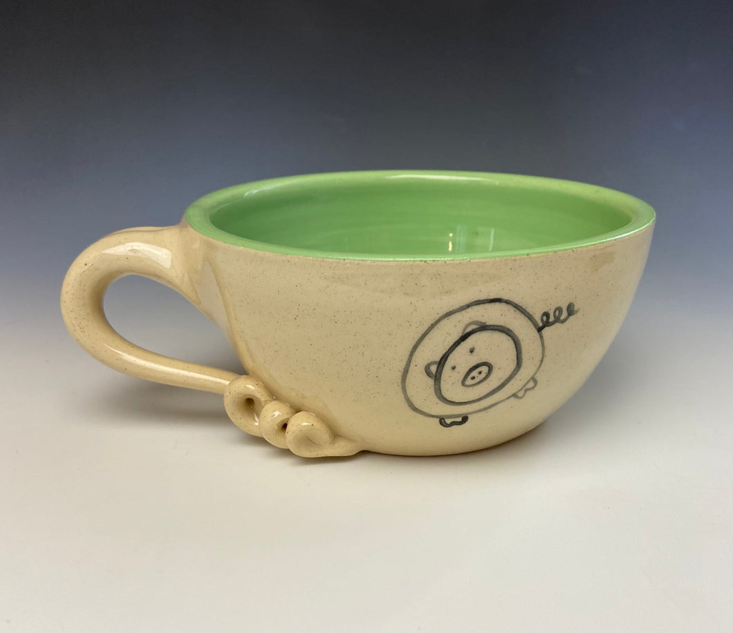 PIGGERY- Soup mug in Pistachio