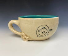 Load image into Gallery viewer, PIGGERY Soup mug in Teal
