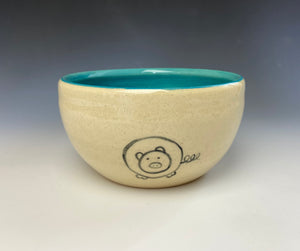PIGGERY Soup mug in Teal