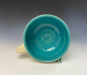 PIGGERY Soup mug in Teal