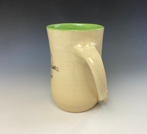 Nerd Pig Mug- Lime Green