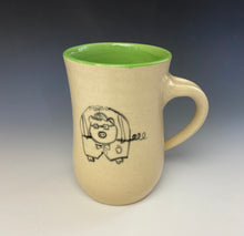 Load image into Gallery viewer, Nerd Pig Mug- Lime Green
