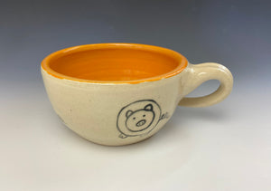 PIGGERY Soup mug in Orange