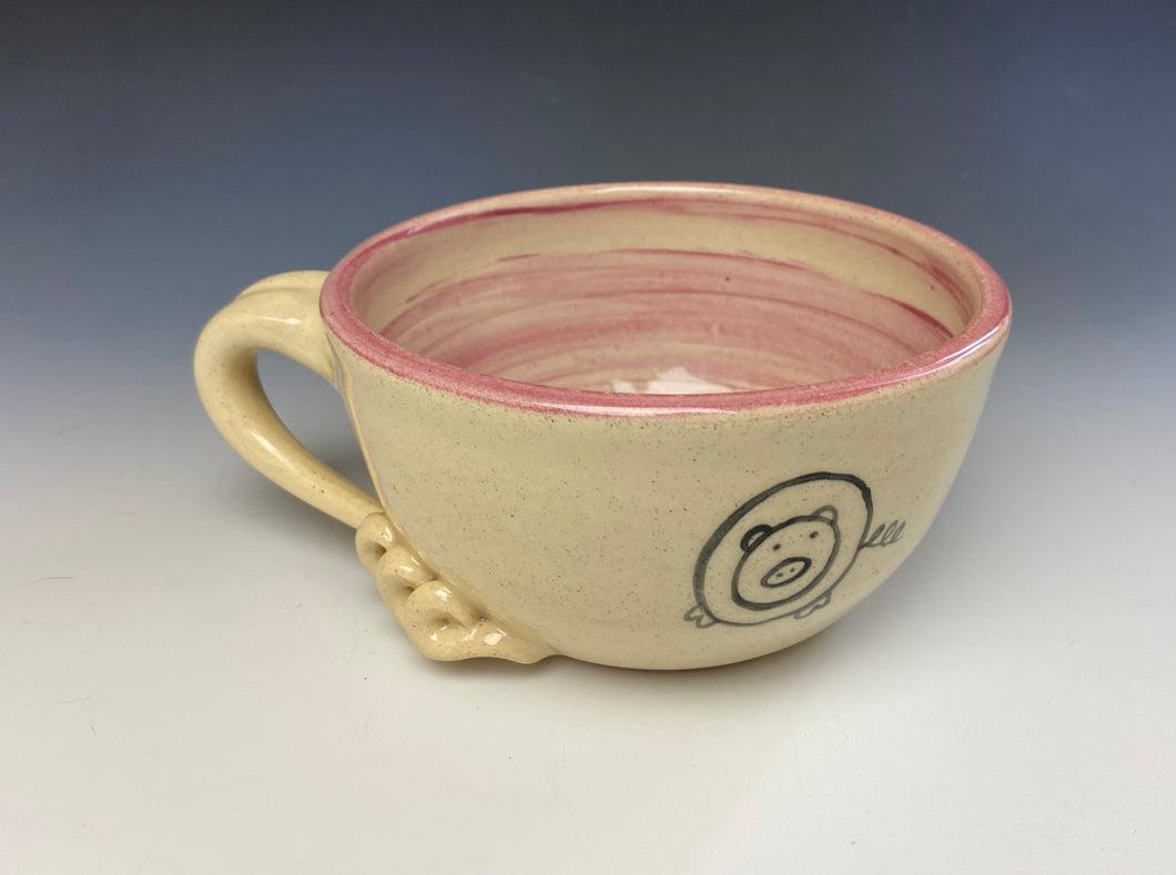PIGGERY Soup mug in Rose