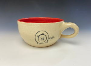 PIGGERY Soup mug in Bright Red