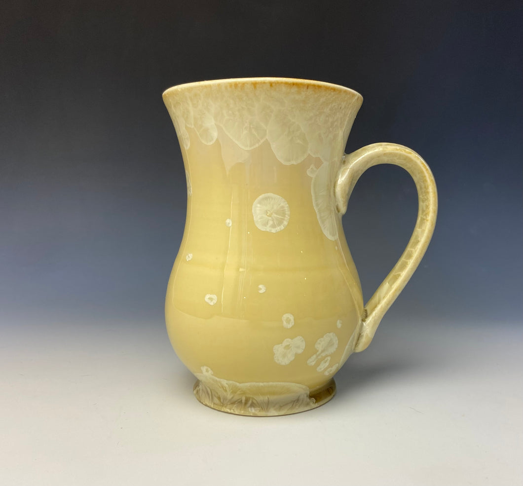 Light Yellow Crystalline Glazed Mug 16oz  #2