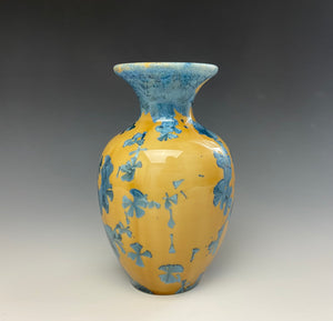 Blue and Orange Crystalline Mini Vase 2