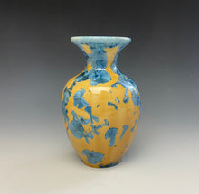 Load image into Gallery viewer, Blue and Orange Crystalline Mini Vase 2
