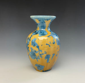 Blue and Orange Crystalline Mini Vase 2