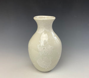White Crystalline Glazed Mini Vase 4