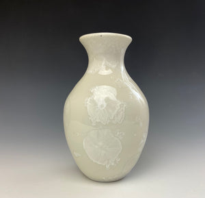 White Crystalline Glazed Mini Vase 4