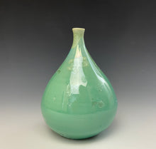 Load image into Gallery viewer, Light Green Crystalline Glazed Mini Vase #3
